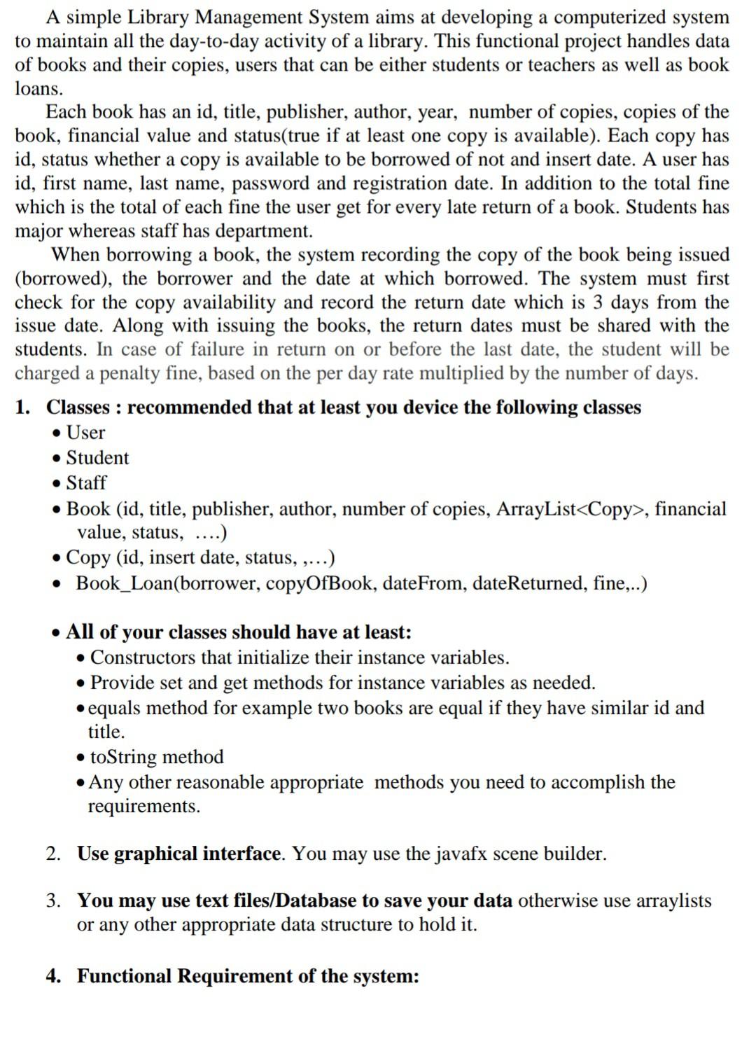 problem in java language I have a homework and i need the