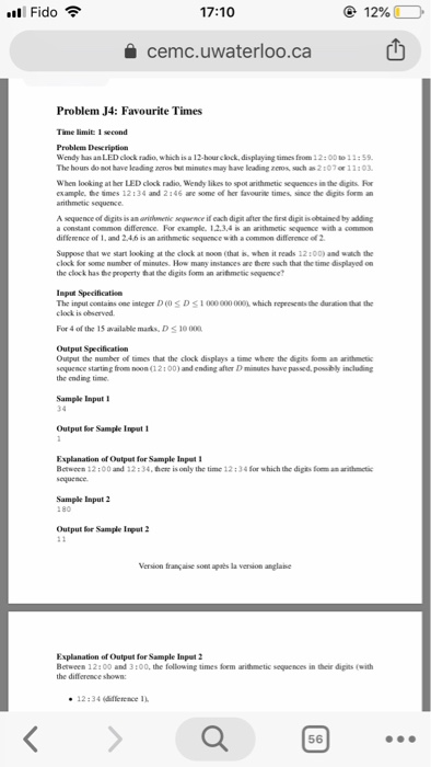  please use python to write it Fido? 17:10 a cemc.uwaterloo.ca Problem