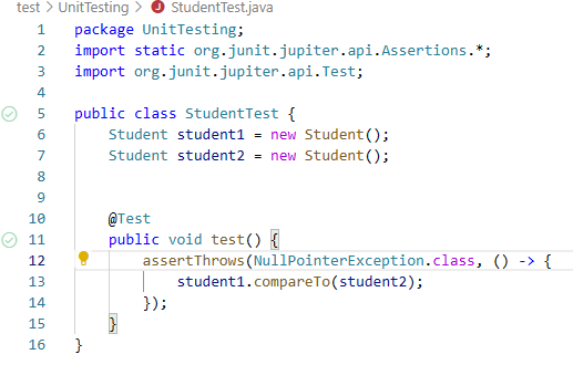 line 11 of the CompareTo method in my Student class. Student Class