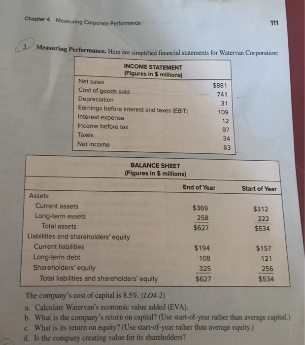  Chapter 4 Measuring Corporate Performance ormane Here are simpied financial sateaments