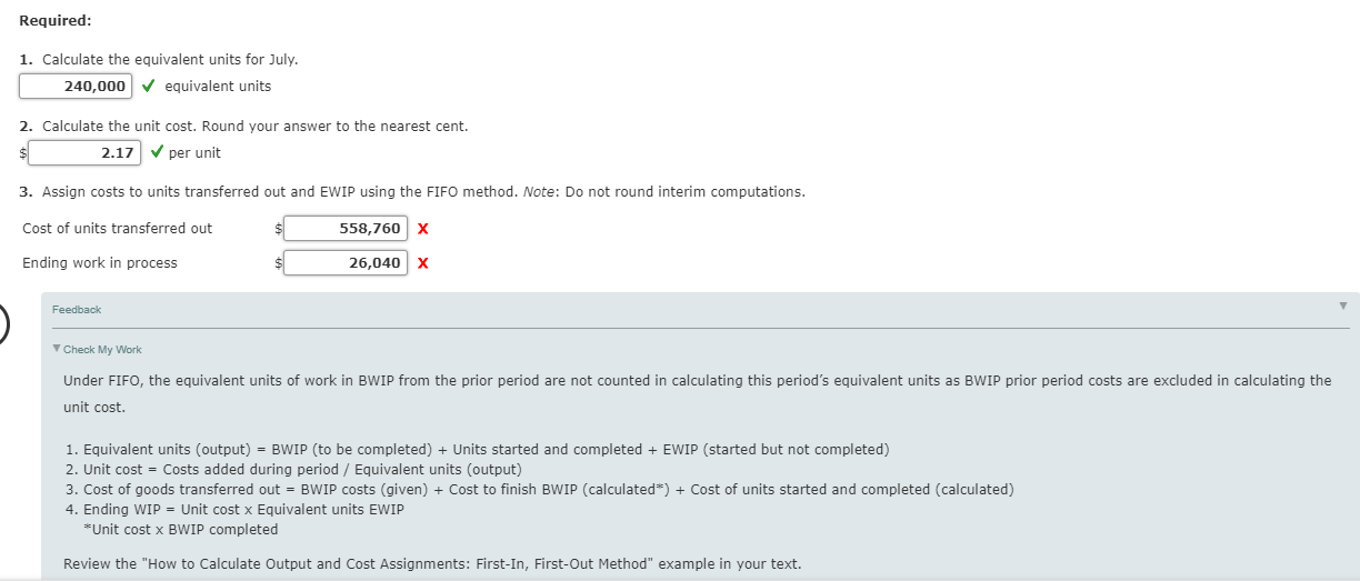 First-In, First-Out Method; Equivalent Units Aztec Inc. produces soft drinks. Mixing is