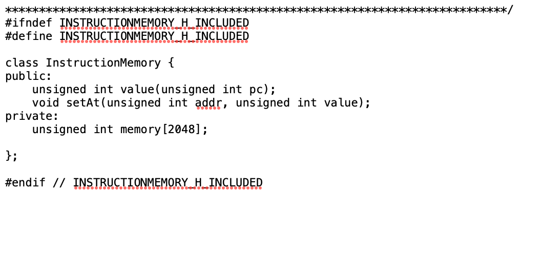 the opcodes for teh specified instruction from // the MIPS instruction set.