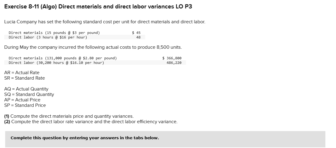  Direct materials ( 131,000 pounds @ $2.80 per pound) Direct labor