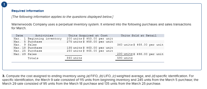 Compute the cost assigned to ending inventory using (a) FIFO, (b) LIFO,