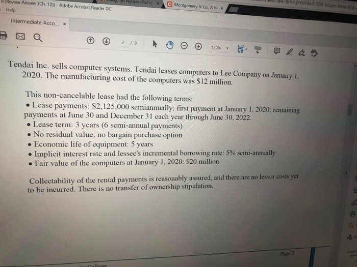  Review Answer (Ch. 129) - Adobe Acrobat Reader DC g Nguyen