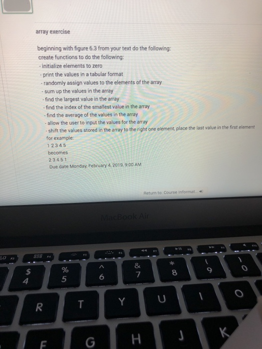  In dev c++ array exercise beginning with figure 6.3 from your
