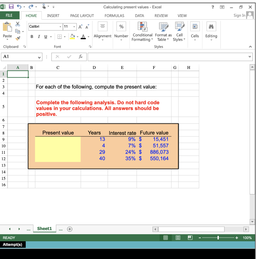 - 6 Sign In Sia, Calculating future values - Excel FILE HOME