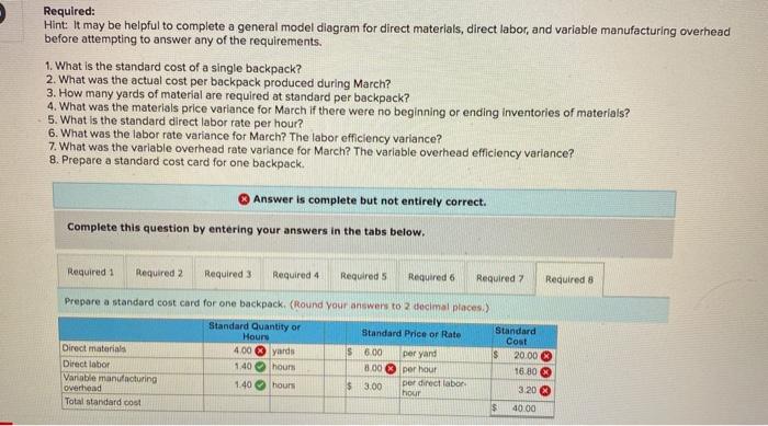 What's the correct answer & solution ? Required: Hint: It may be