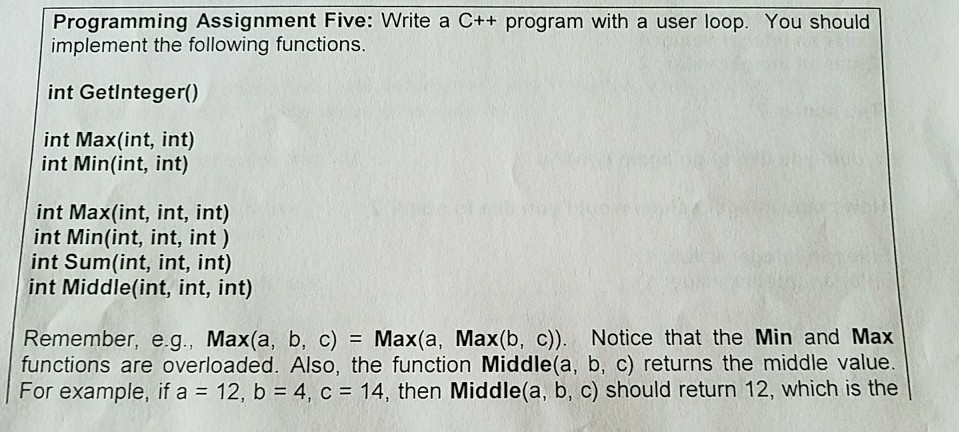  We are working on value returning functions in c++. the second