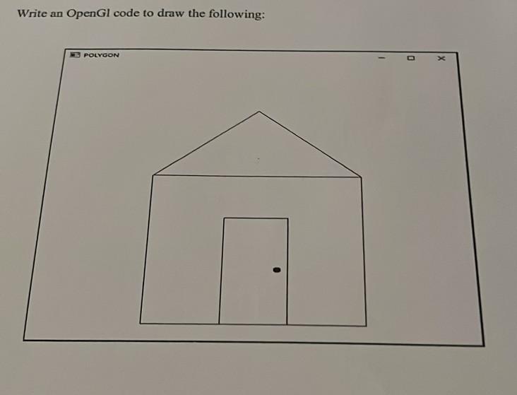 Write an OpenGl code to draw the following