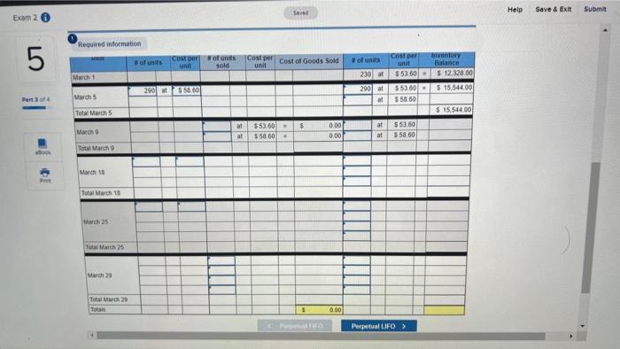 Compute cost of goods avaliable for sale and the number of units