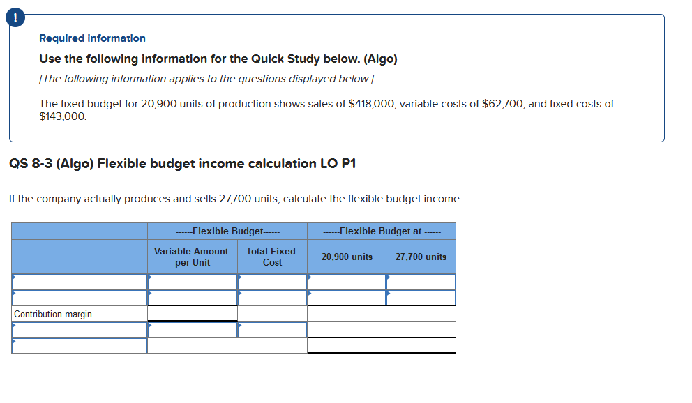 Required information Use the following information for the Quick Study below.