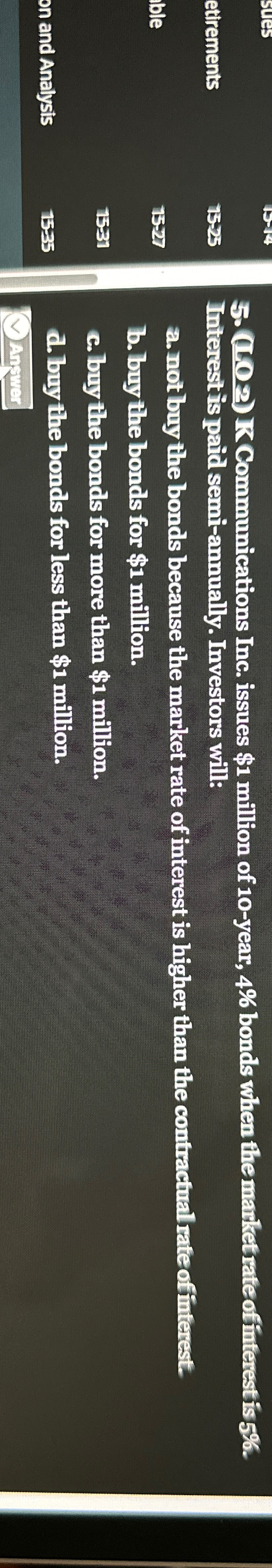  (102) K Communications Inc. issues $1 million of 10-year, 4% bonds