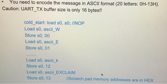  You need to encode the message in ASCII format (20 letters: