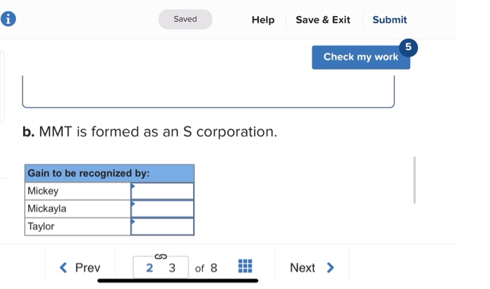 Mickey, Mickayla, and Taylor are starting a new business (MMT). To get
