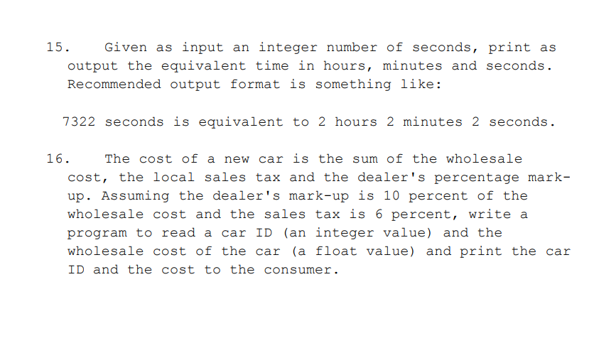 temperature in degrees Fahrenheit (F). Print your results in a form such
