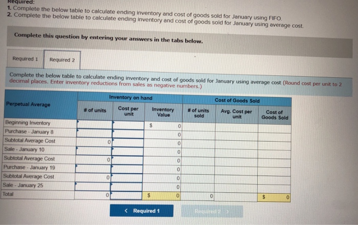 $24 each During the month of January, 135 units were purchased on