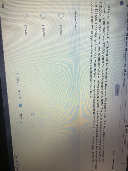  | | a search Help Save &Exit Luebke Inc. has provided