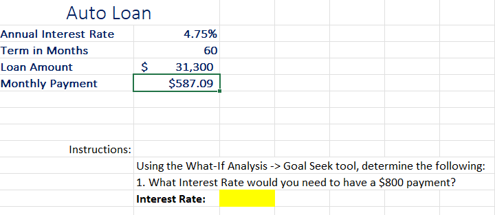 I need some help with the what if analysis tool. Using the