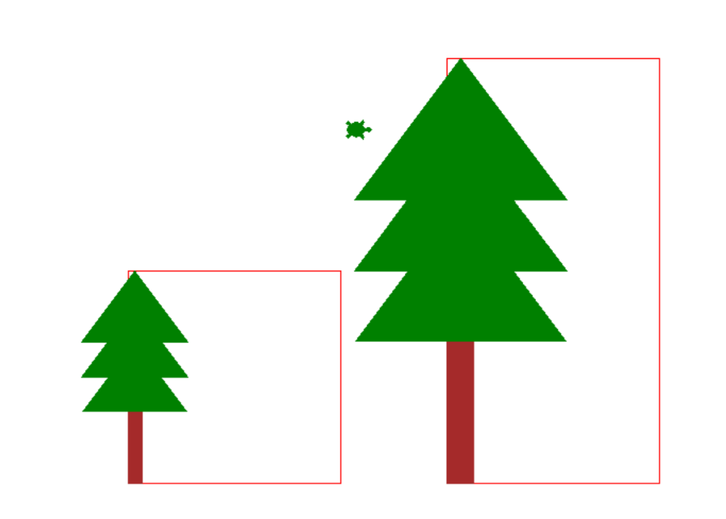 I need the python code using turtle to draw the tree in