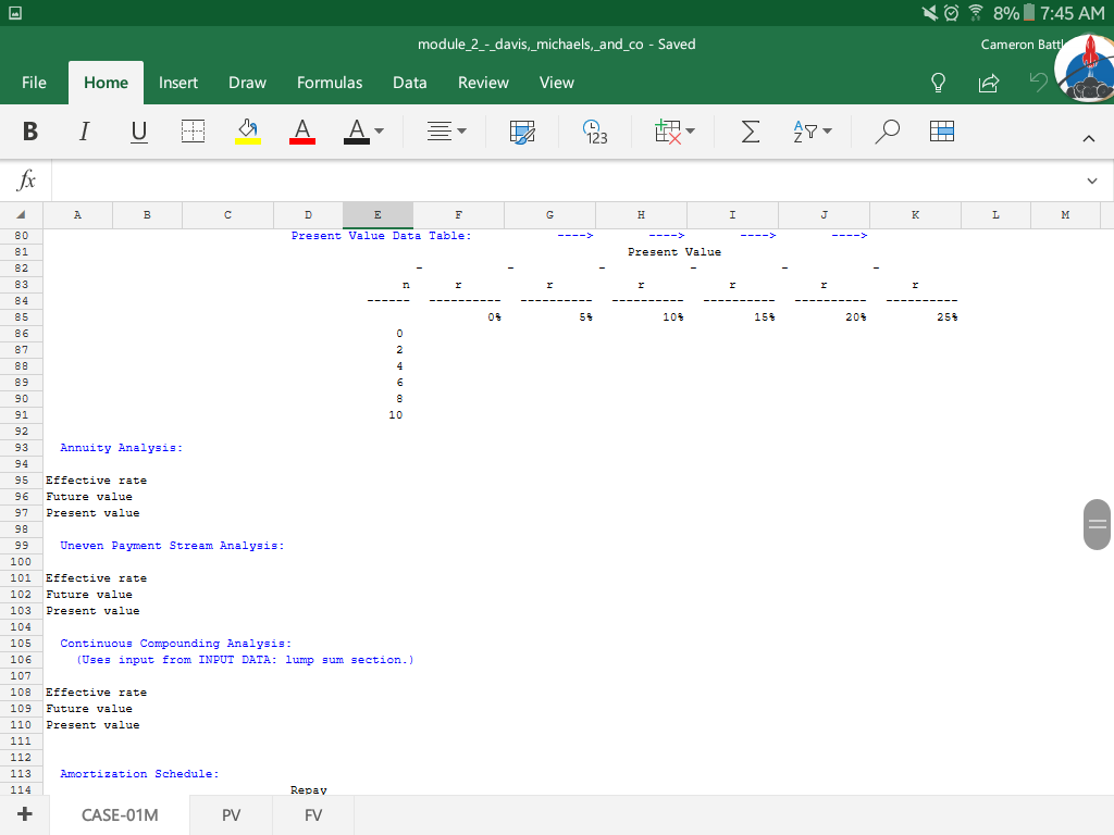 sums, annuities (both ordinary and due), uneven cash flow streams, 8 intra-year