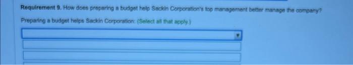 December 31, 2020 Requirement 2. What questions might the CEO ask the