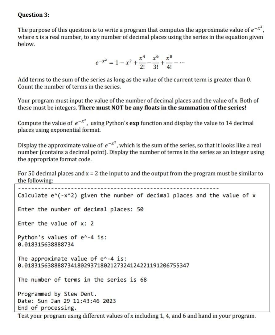  Please solve this in python without using any function except the