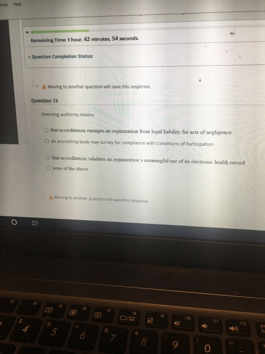 be completed in one sitting. Do not leave the test Remaining Time: