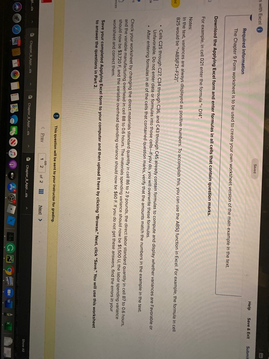  s with Excel Saved Help Save & Exit Submit Required information