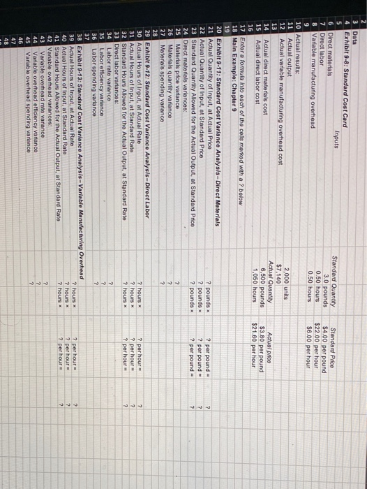 The Chapter 9 Form worksheet is to be used to create your