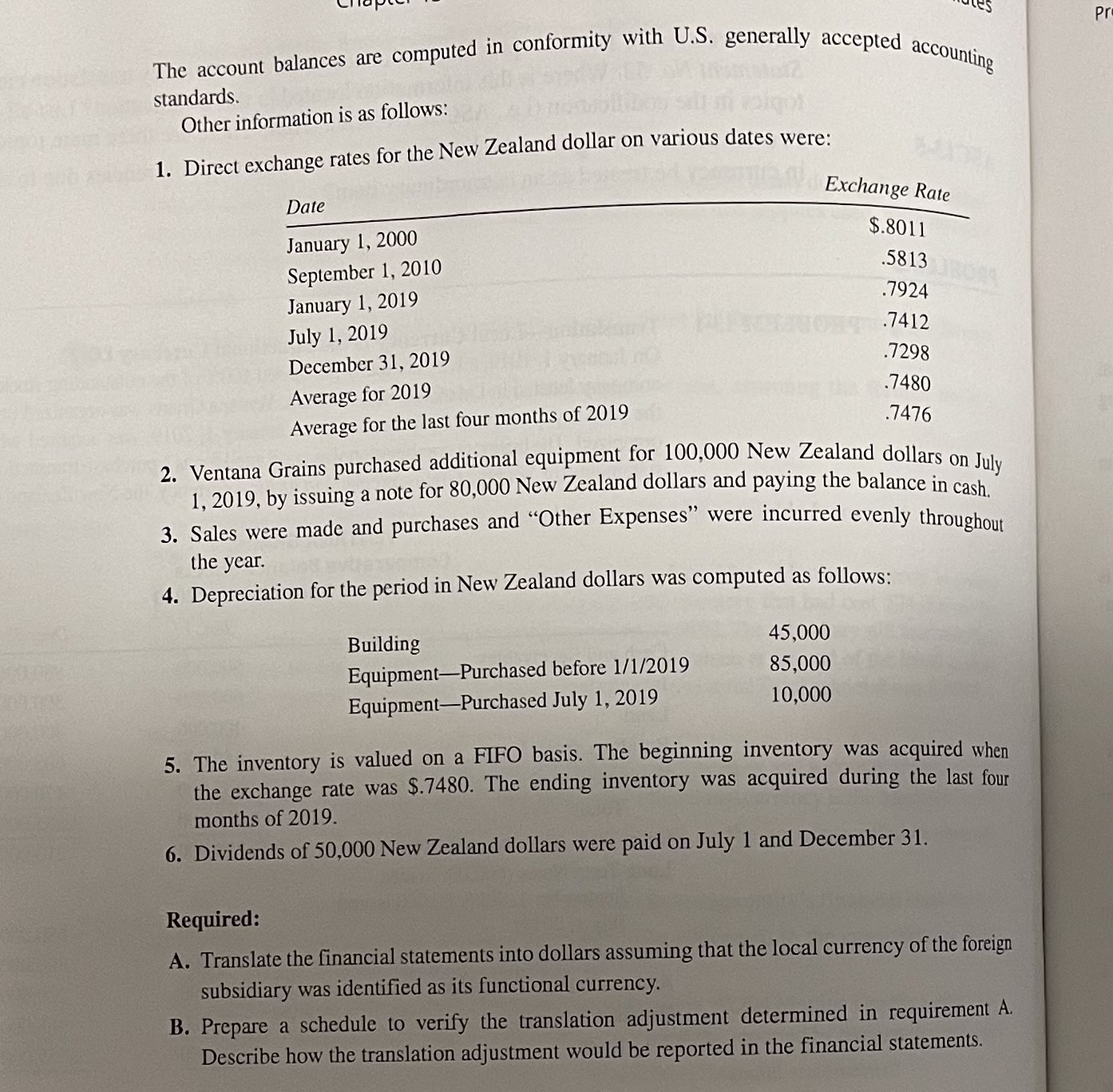 the Functional Currency LO 8 Refer to the information given in Problem