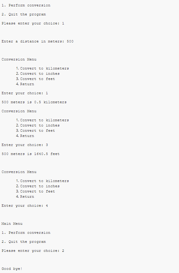 Conversion Program in Java netbeans Write a program that asks the user