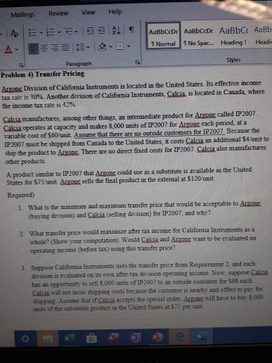  Review View Help Mailings A 21 ABCD Aalbode AaBb AaB 1