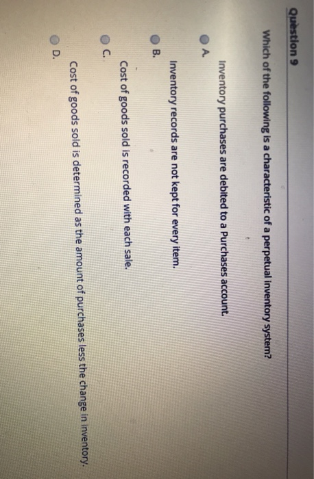 no Purchases account is used. A a Cost of Goods Sold account