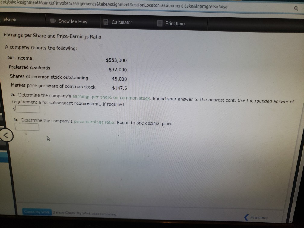  nt/take Assignment Main.do?invoker=assignments&take AssignmentSessionLocator=assignment-take&inprogress=false eBook Show Me How Calculator E Print
