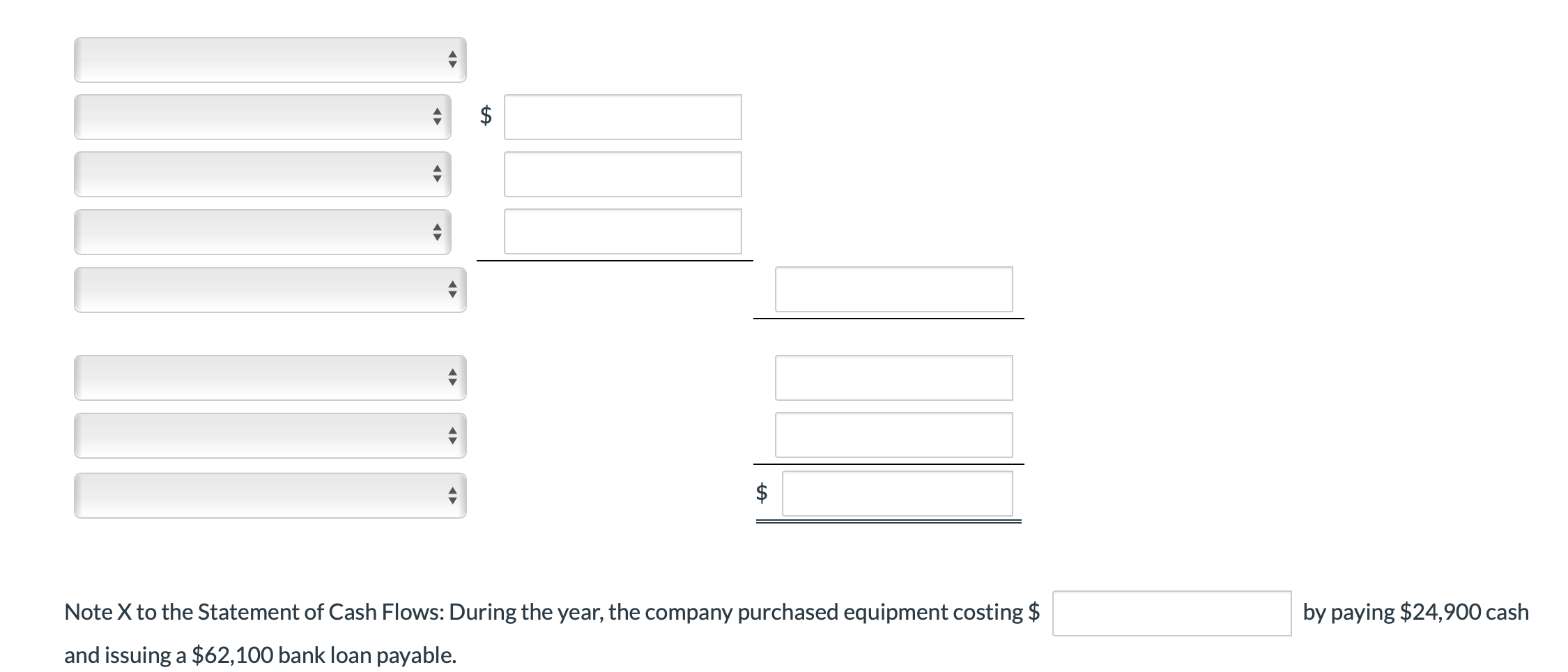 123,000 Accounts receivable 79,500 Inventory 122,100 Prepaid expenses 18,500 Property, plant, and