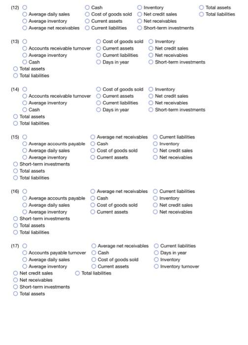 ratios for 2018 and 2017. When calculating days, round your answer to