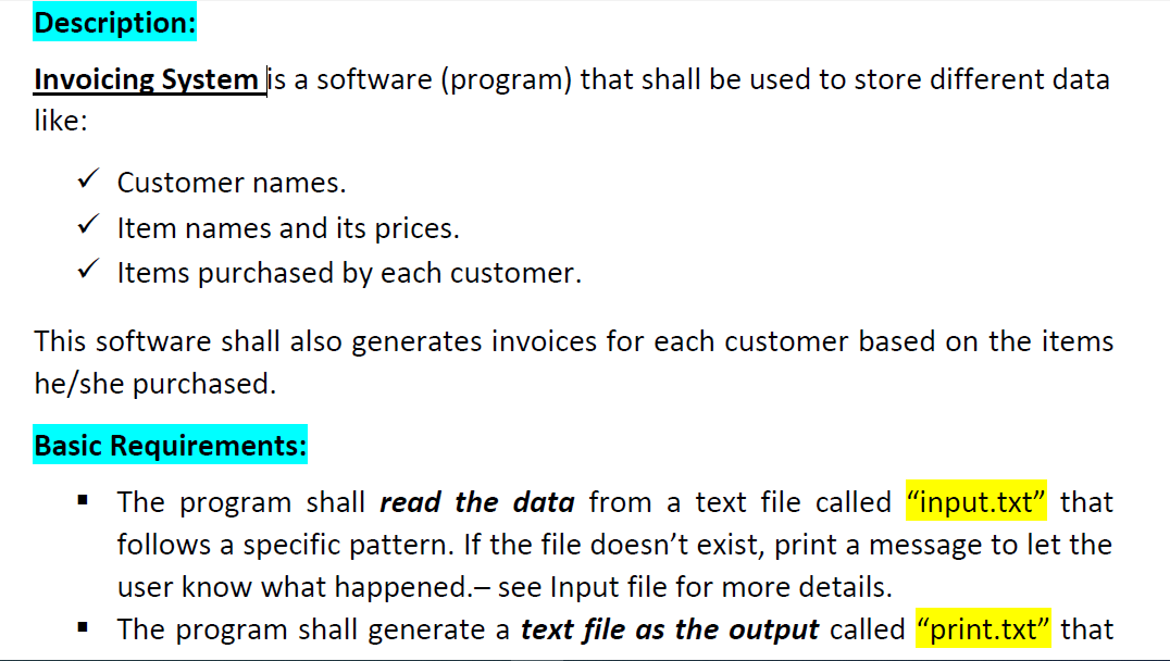 By java language : write code to solve assignment Objectives Learn to