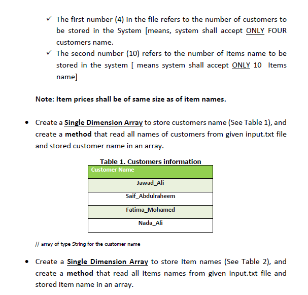 use and implement String, File I/O (Reading/Writing from/to files). Delivery: Submit your