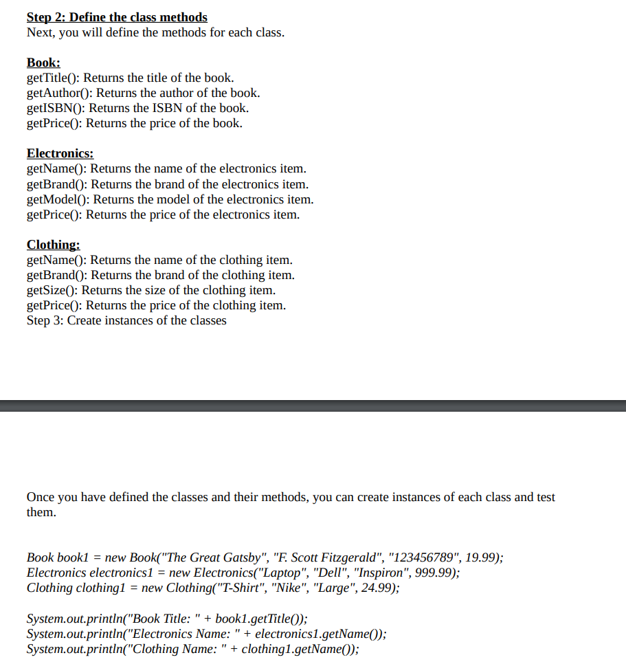 study, you are tasked with creating an online store application in Java.