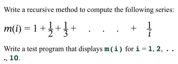  Analysis To solve a problem using recursion, you break it into