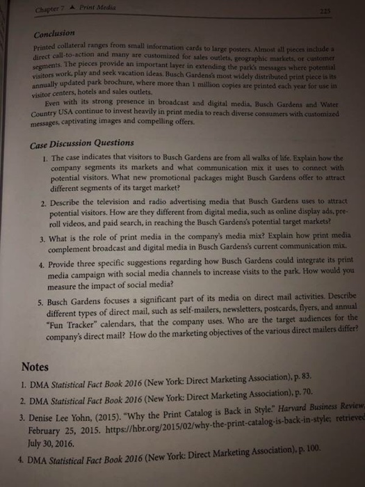  Chapter 7 A Print Media 225 Conclusion Printed collateral ranges from