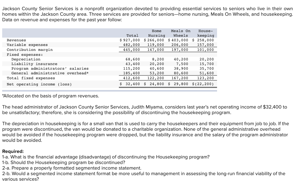 Jackson County Senior Services is a nonprofit organization devoted to providing