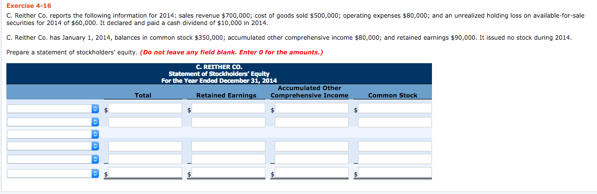 Help with this question? C. Reither Co. reports the following information for