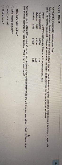 a new Saab. Each dealer has offered a 36 month lease with