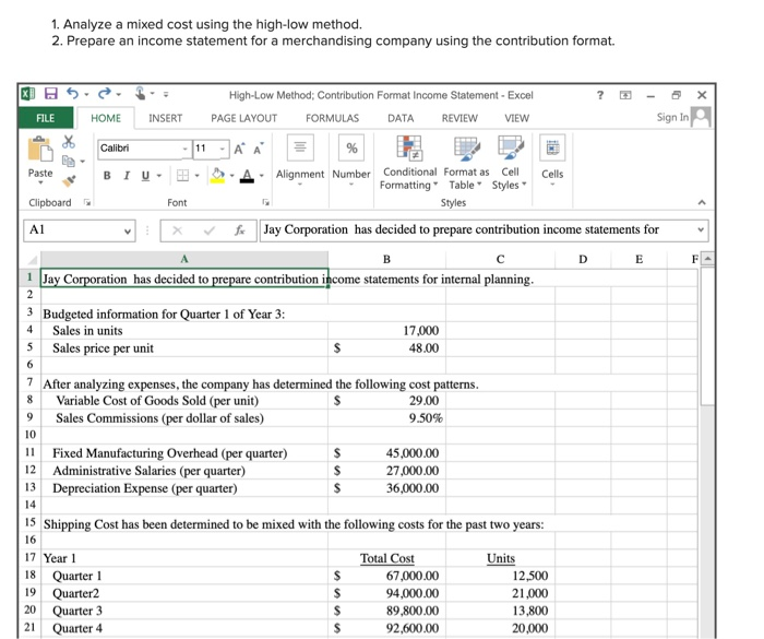 please answer with CORRECT FORMULAS :) not just numbers! thanks 1. Analyze