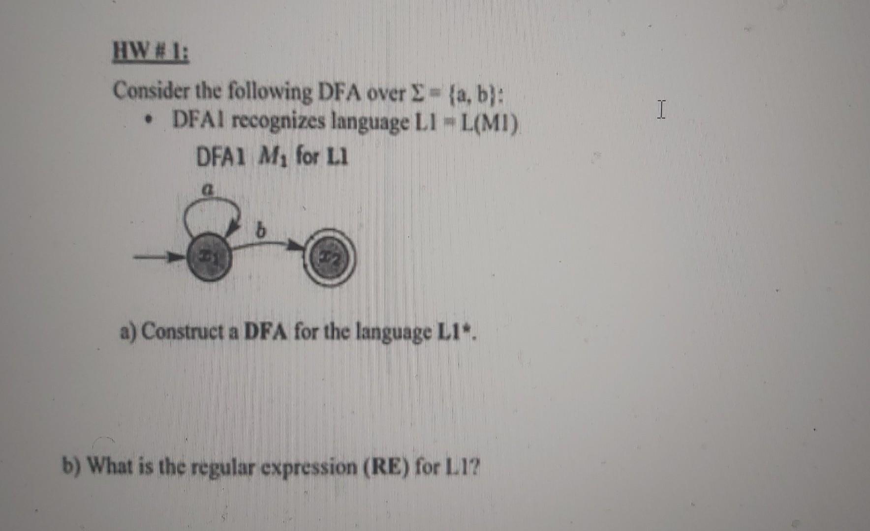  CSC420 Computing Theory HW \# 1: Consider the following DFA over