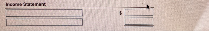 income statement from t Sales Cost of goods sold General and administrative