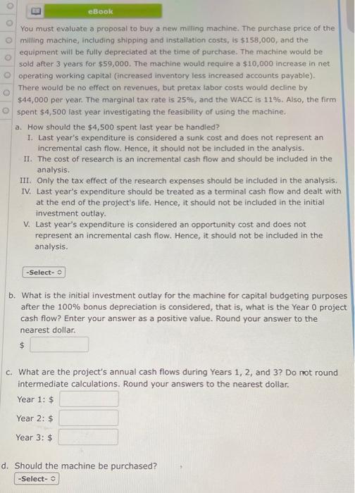  a. How should the $4,500 spent last year be handled? I.
