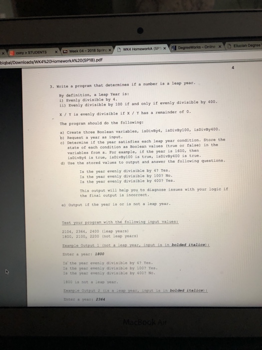 following menu: 1) Hanburger 2) Chicken Sandwich 3) Hot Dog b) when